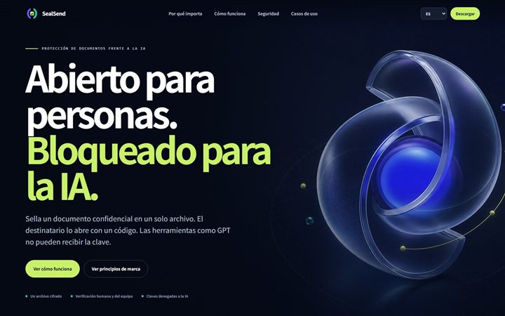 Interfaz de documentos seguros de SealSend