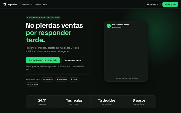 ZapSales WhatsApp AI sales interface